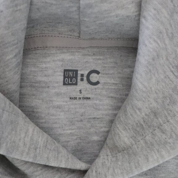 Uniqlo Unisex Grey Sz S Oversized Comfy Hooded Sweater Pullover Sweater - Picture 9 of 11